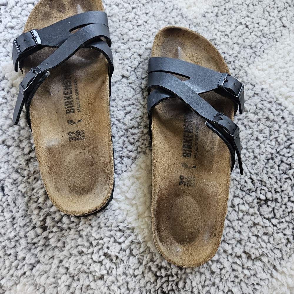 Birkenstock Women's Black Cross-Strap Sandals